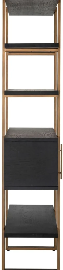 Richmond Interiors Wandkast Cambon 4-deuren 4-planken (Dark coffee)