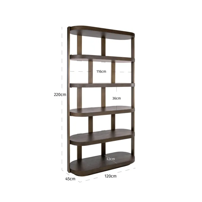 Richmond Interiors Wandkast Ellington bruin