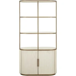 Richmond Interiors Wandkast Tivoli 2-deurs 3 open planken Wit