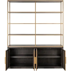 Richmond Interiors Wandkast Carter brown large 4-doors