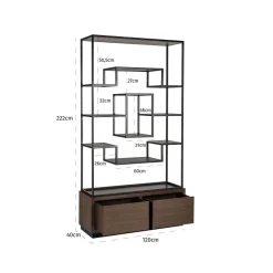 Richmond Interiors Wandkast Bonvoy Bruin 2-laden Bruin