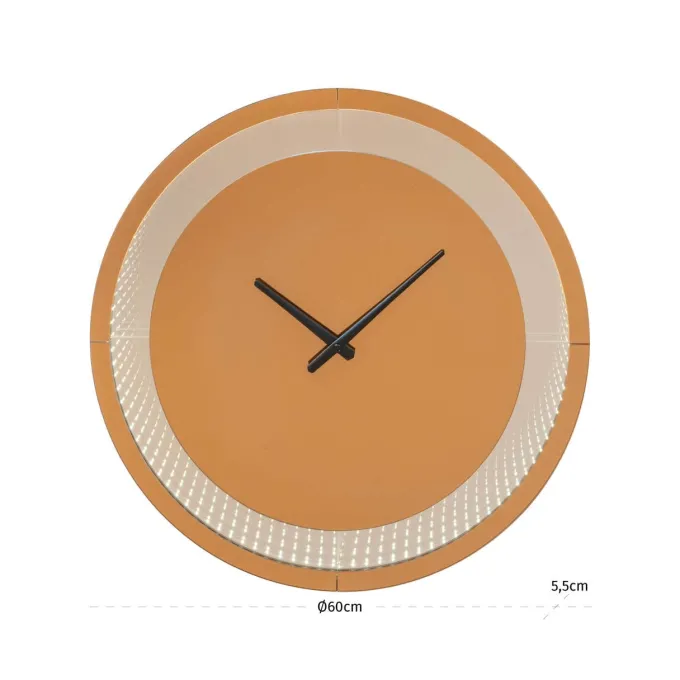 Richmond Interiors Wandlamp Julia bruin - Led Clock