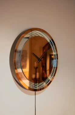 Richmond Interiors Wandlamp Julia bruin - Led Clock