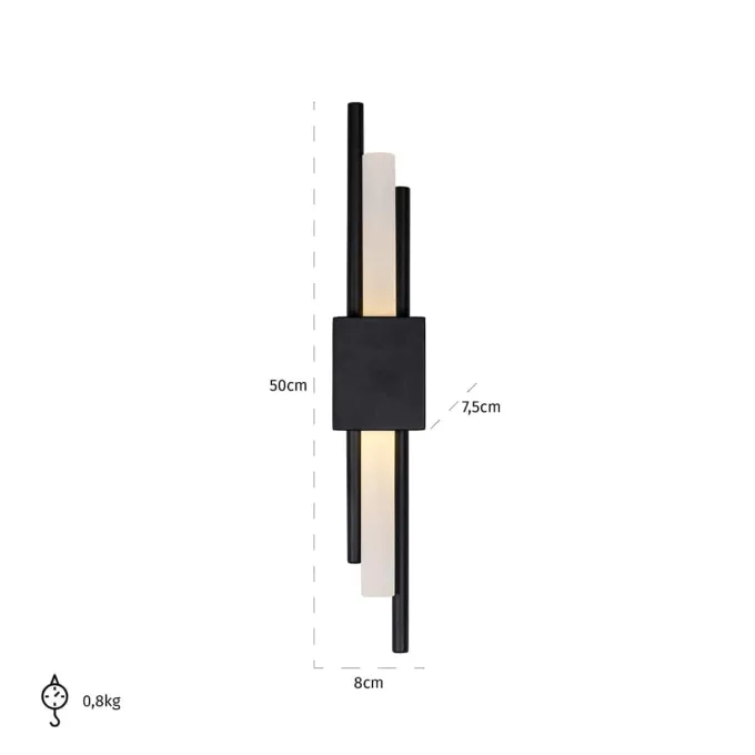 Richmond Interiors Wandlamp Mylas zwart