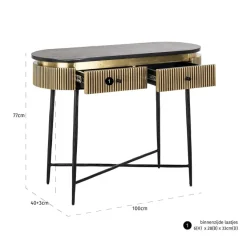 Richmond Interiors Wandtafel Ironville goud