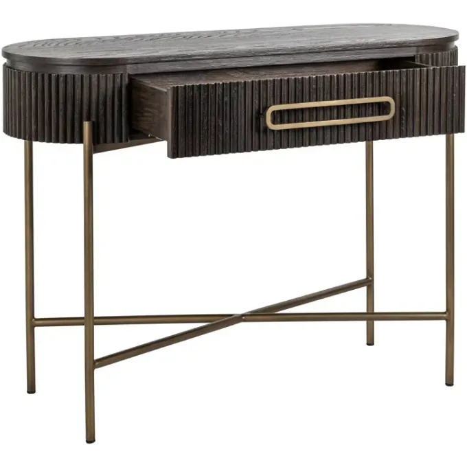 Richmond Interiors Wandtafel Luxor 1-lade bruin