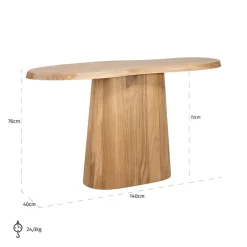 Richmond Interiors Wandtafel Riva eiken naturel