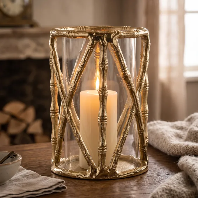 Richmond Interiors Windlicht Lara goud met glas