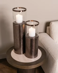 Richmond Interiors Windlicht Faylen brons L