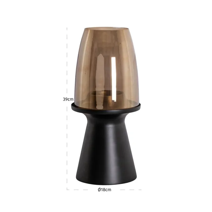 Richmond Interiors Windlicht Vienna zwart klein