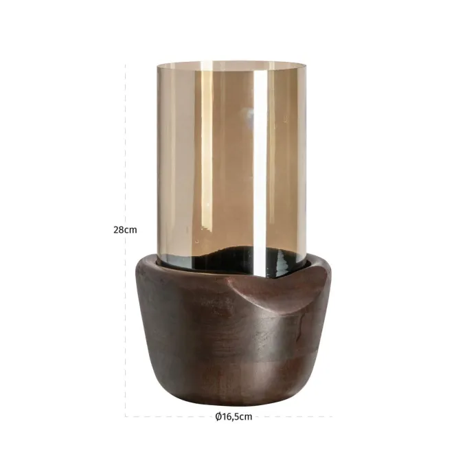 Richmond Interiors Windlicht Sloane walnoot groot