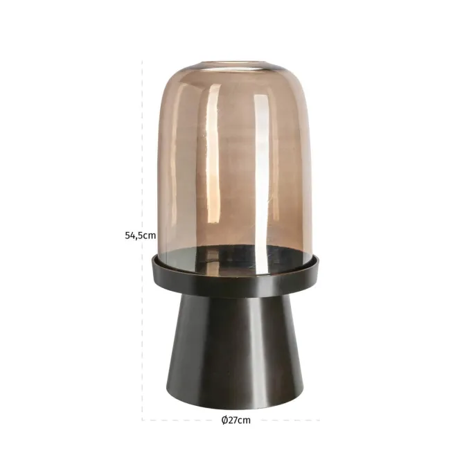 Richmond Interiors Windlicht Meave walnoot groot