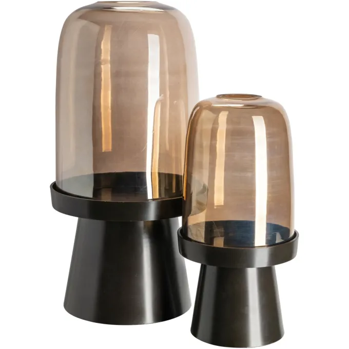 Richmond Interiors Windlicht Kate walnoot klein