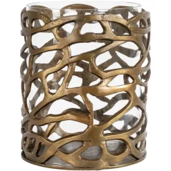 Richmond Interiors Windlicht Mase antiek brons