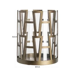 Richmond Interiors Windlicht Shandy antiek brons klein