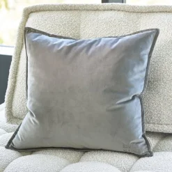 Riviera Maison Kussenhoes Velvet Pillow Grijs 60x60
