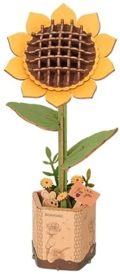 Robotime Houten Bouwpakket Sunflower