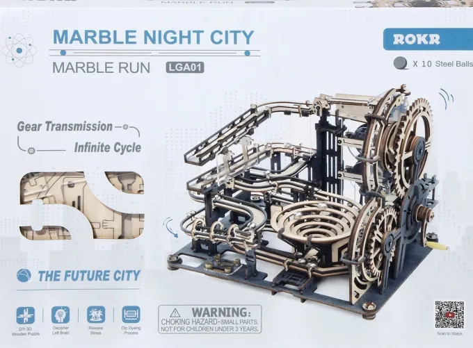 Robotime Houten puzzel Marble night city
