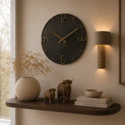 Thomas Kent Wandklok Winton M zwart - Ø60CM