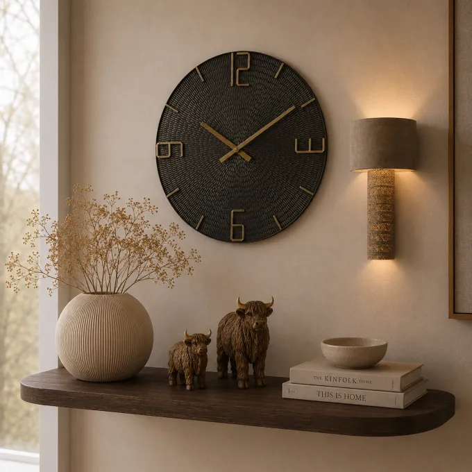 Thomas Kent Wandklok Winton M zwart - Ø60CM