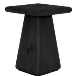 Tower Living Asti Bijzettafel vierkant zwart 40 cm