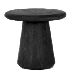 Tower Living Asti Bijzettafel rond zwart 60 cm