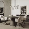 Tower Living Asti Eetkamertafel rond olijfbruin 130 cm