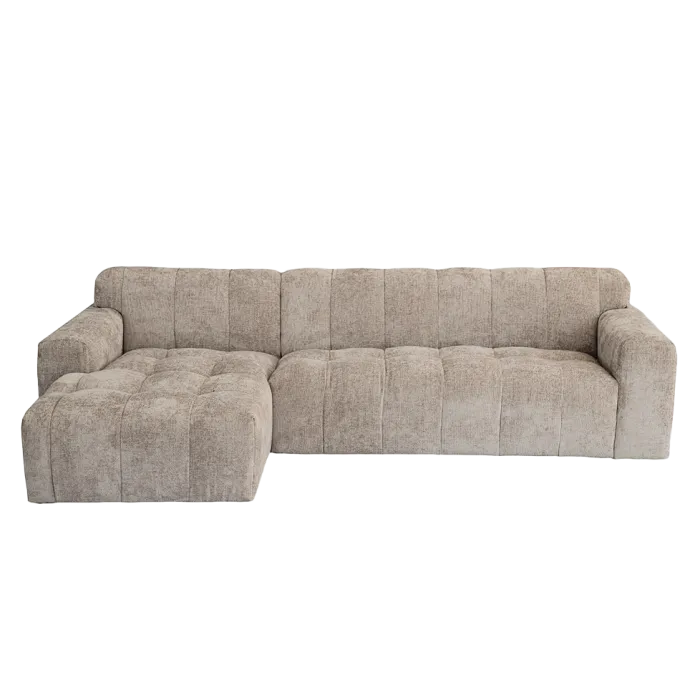 Tower Living Austin 2.5 zits + Chaise Links - Haga 30 beige