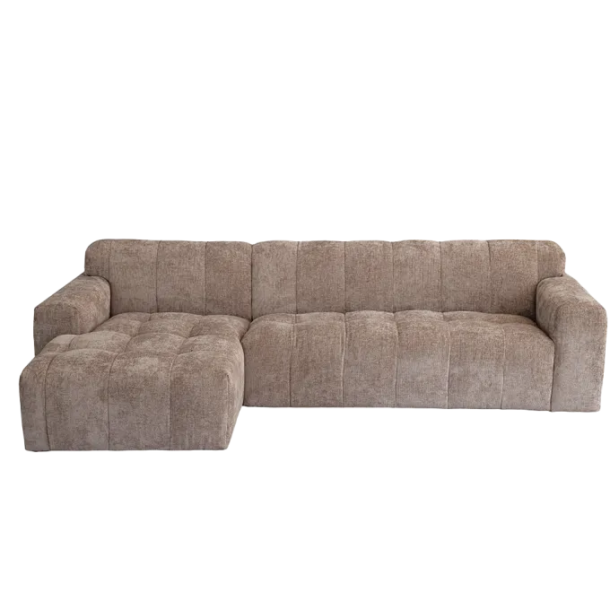 Tower Living Austin 2.5 zits + Chaise Links - Haga 39 cappuccino