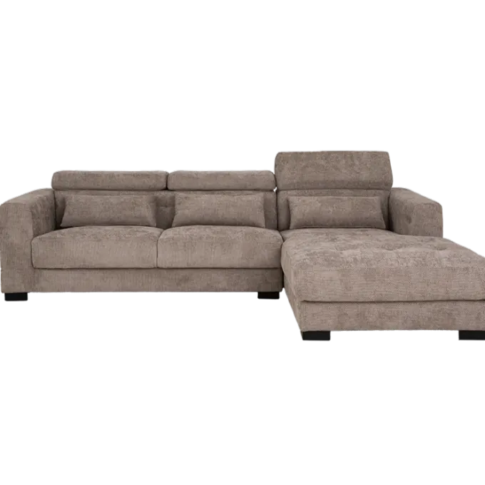 Tower Living Bank Brighton - 3 zits + Chaise Longue Rechts - Taupe 17