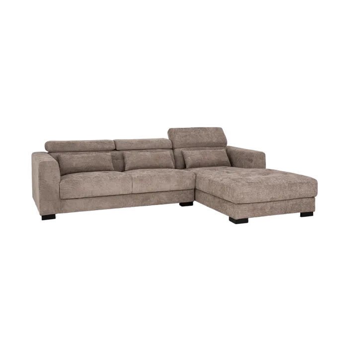 Tower Living Bank Brighton - 3 zits + Chaise Longue Rechts - Taupe 17