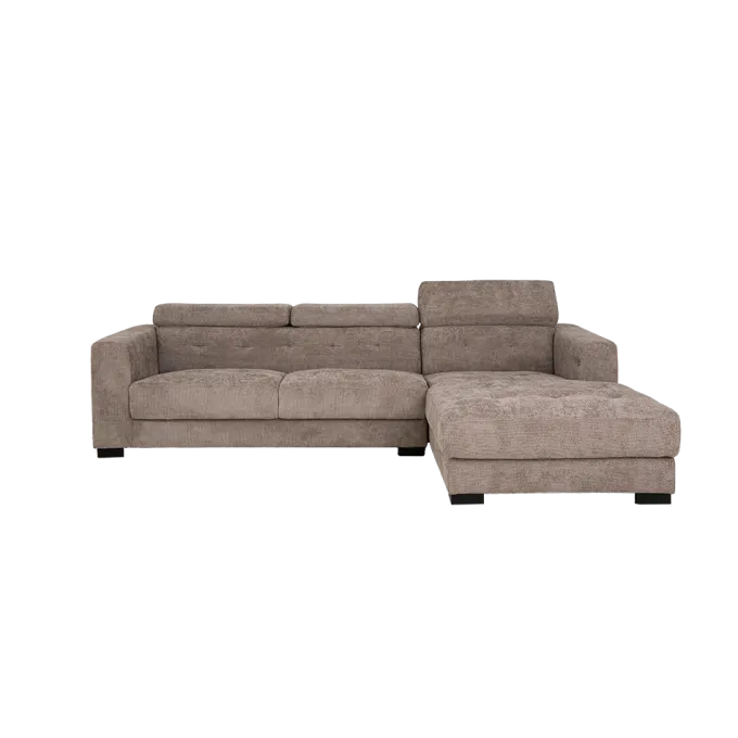 Tower Living Bank Brighton - 3 zits + Chaise Longue Rechts - Taupe 17