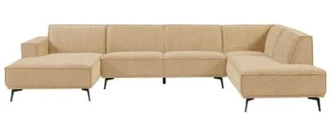 Tower Living Bank Leeds - Chaise longue + 2,5 zits + ottomane Rechts - City 120 Beige