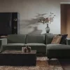 Tower Living Bank Leeds - 2,5 zits + chaise longue Rechts - City 355 Bottle green