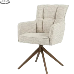 Tower Living Bardi Armstoel - Cremona 02 sand - Anodic brown frame (draaibaar)