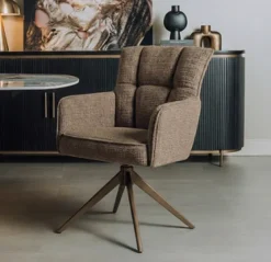 Tower Living Bardi Armstoel - Cremona 24 clay - Anodic (draaibaar)