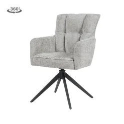 Tower Living Bardi Armstoel - Haga 09 silver (draaibaar)