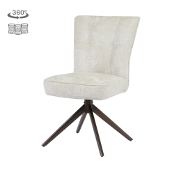 Tower Living Bardi Stoel - Cremona 02 sand - anodic frame (draaibaar)