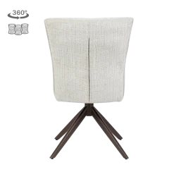 Tower Living Bardi Stoel - Cremona 02 sand - anodic frame (draaibaar)