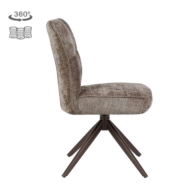 Tower Living Bardi Stoel - Cremona 24 clay - anodic frame (draaibaar)