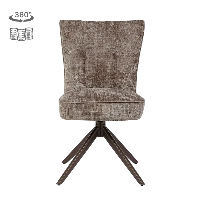 Tower Living Bardi Stoel - Cremona 24 clay - anodic frame (draaibaar)