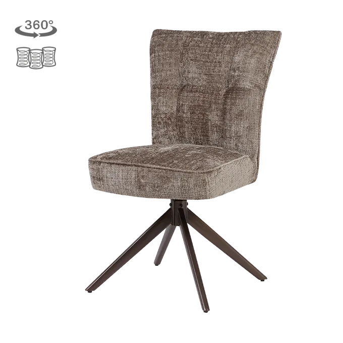 Tower Living Bardi Stoel - Cremona 24 clay - anodic frame (draaibaar)