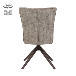 Tower Living Bardi Stoel - Cremona 24 clay - anodic frame (draaibaar)