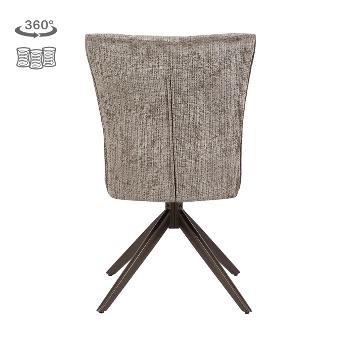 Tower Living Bardi Stoel - Cremona 24 clay - anodic frame (draaibaar)