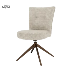 Tower Living Bardi Stoel - Cremona 14 beige - anodic frame (draaibaar)