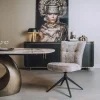 Tower Living Bardi Stoel - fabric Haga 30 beige (draaibaar)