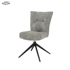 Tower Living Bardi Stoel - fabric Haga 09 silver (draaibaar)