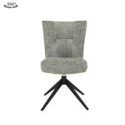 Tower Living Bardi Stoel - fabric Haga 09 silver (draaibaar)