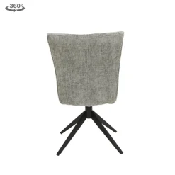 Tower Living Bardi Stoel - fabric Haga 09 silver (draaibaar)