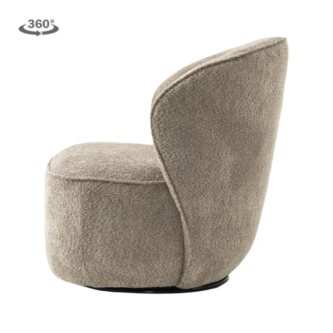 Tower Living Belvi Fauteuil - fabric AJ3019-11 Beige (draaibaar)